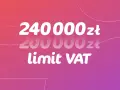 Chcesz wiedzieć, jak zwiększyć limit w Vivus? Na ekranie widzisz kwoty 240 000 zł i 200 000 zł, a pod nimi napis "limit VAT".