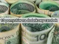Zwijane banknoty 100 zł. Tekst: "10 pomysłów na dodatkowy zarobek".