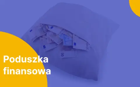 Miękka poduszka wypełniona banknotami euro symbolizuje poduszkę finansową, dającą poczucie bezpieczeństwa.