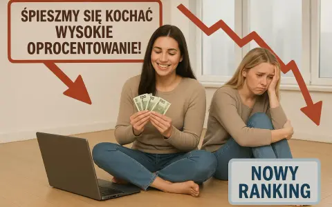 Szukasz informacji: depozyt co to? Jedna kobieta cieszy się z pieniędzy, druga martwi się spadkami. Nowy ranking lokat.