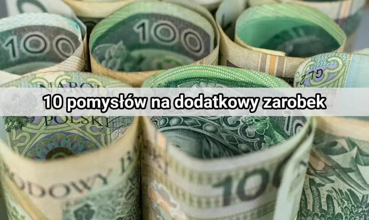 Zwijane banknoty 100 zł. Tekst: